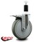 Service Caster 6'' Gray Poly Swivel 1-3/8'' Expanding Stem Caster Total Lock Brake SCC-EXTTL20S614-PPUB-138 - alternate 4